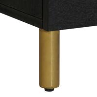 Tv-meubel 100x33x46 cm bewerkt hout zwart - thumbnail