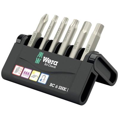 Wera Bit-Check 6 SHK 1 SB, 6-delig - 05073631001 Wera Bit-Check 6 SHK 1 SB, 6-delig - 05073631001