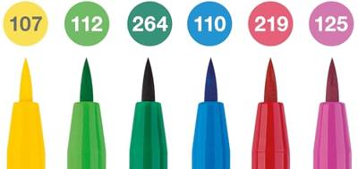 Faber Castell Tekenstift Pitt Artist Pen Brush - etui 6 stuks - Springtime