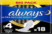 Always Maandverband ultra secure night 18 Stuks - thumbnail