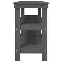 VidaXL Werkbank 181x50x80 cm massief grenenhout grijs - thumbnail