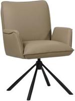Taupe leren industriële draaibare eetkamerstoel Elite - Toledo Leer Mocca (taupe leer) - thumbnail