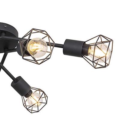 Globo PlafondlampXara I 6-lichts zwart Ø 63cm - 54802S-6