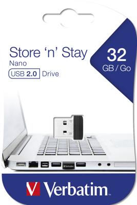 Verbatim Store n Stay Nano USB-stick 32 GB Zwart 98130 USB-A 2.0