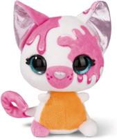 Nici knuffelkat junior 12 cm pluche roze/oranje - thumbnail