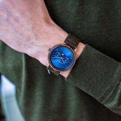 Houten Horloge Cobalt Acacia Khaki Houten Horloge Cobalt Acacia Khaki