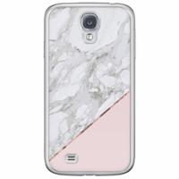 Samsung Galaxy S4 siliconen hoesje - Marmer roze - thumbnail