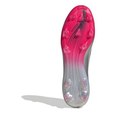 adidas F50 Messi Pro Gras Voetbalschoenen (FG) Wit Zilver Rood