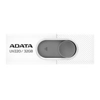 ADATA UV220 USB flash drive 32 GB USB Type-A 2.0 Grijs, Wit - thumbnail