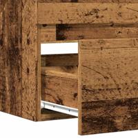 Badkamerwandkast 80x38,5x45 cm bewerkt hout oud houtkleurig - thumbnail