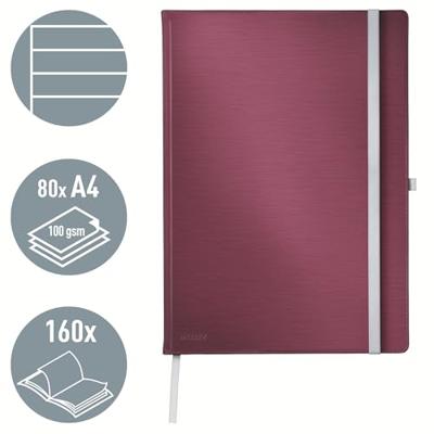 Leitz 44751028 Notitieboek Gelinieerd Granaatrood Aantal paginas: 80 DIN A4