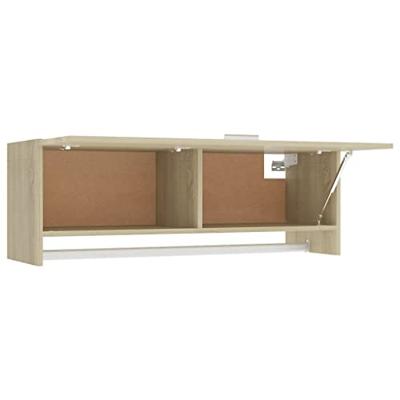 VidaXL Kledingkast 100x32,5x35 cm bewerkt hout sonoma eikenkleurig