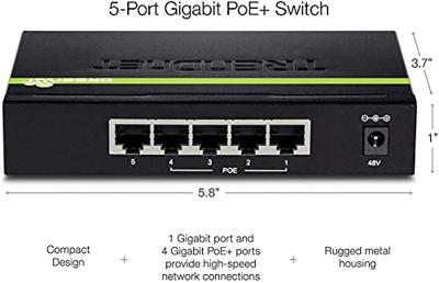 TrendNet TPE-TG50g TPE-TG50g Netwerk switch PoE-functie TrendNet TPE-TG50g TPE-TG50g Netwerk switch PoE-functie