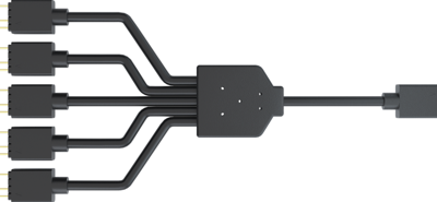 Addressable RGB 1-to-5 Splitter Cable - Splitser voor RGB-verlichting - 3-pin - 5V - zwart Addressable RGB 1-to-5 Splitter Cable - Splitser voor RGB-verlichting - 3-pin - 5V - zwart
