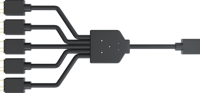 Addressable RGB 1-to-5 Splitter Cable - Splitser voor RGB-verlichting - 3-pin - 5V - zwart - thumbnail