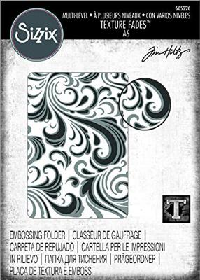 Sizzix • tim holtz multi-level texture fades embossing folder swirls