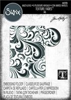 Sizzix • tim holtz multi-level texture fades embossing folder swirls - thumbnail