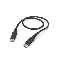 Hama Oplaadkabel Flexible USB-C - USB-C 1,5 M Silicone Zwart - thumbnail