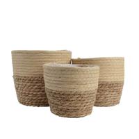 Mandenset Decoris Jute (20 x 20 x 17 cm) (3 Stuks) - thumbnail