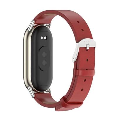 PU leren bandje - Rood - Xiaomi Smart Band 8 / 9 / 10 PU leren bandje - Rood - Xiaomi Smart Band 8 / 9 / 10