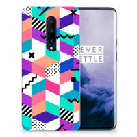OnePlus 7 Pro | TPU Hoesje | Blokken Kleurrijk - thumbnail