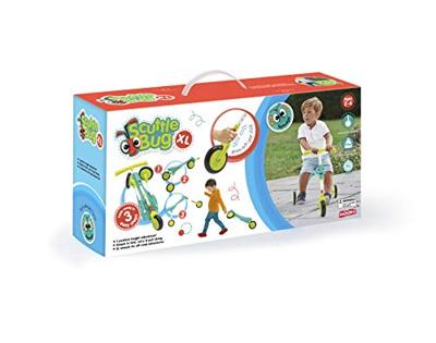 The Bugs Scuttlebug xl splodge loopfiets met 3 wielen junior turquoise/groen
