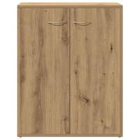 Dressoir 60x30x75 cm bewerkt hout artisanaal eikenkleur - thumbnail
