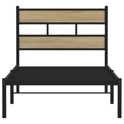 Bedframe zonder matras metaal sonoma eikenkleurig 80x200 cm Bedframe zonder matras metaal sonoma eikenkleurig 80x200 cm