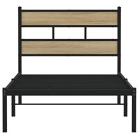 Bedframe zonder matras metaal sonoma eikenkleurig 80x200 cm - thumbnail