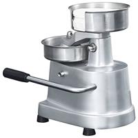 Hamburgerpersmachine met 500 scheidingsbladen 10 cm aluminium - thumbnail