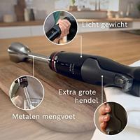 Bosch Haushalt ErgoMaster Serie 4 Staafmixer 1000 W Met maatbeker, Met mixbeker, BPA-vrij Piano-zwart, Antraciet - thumbnail