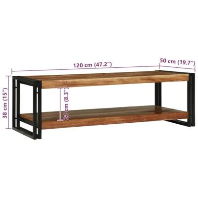 Salontafel Bruin 120 x 50 x 38 cm Massief acaciahout