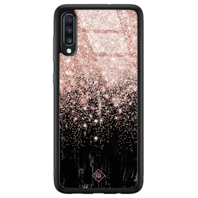 Samsung Galaxy A50 glazen hardcase - Marmer twist Samsung Galaxy A50 glazen hardcase - Marmer twist