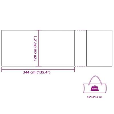VidaXL Windscherm camping waterdicht 344x120 cm blauw VidaXL Windscherm camping waterdicht 344x120 cm blauw