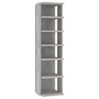 VidaXL Schoenenkast 27,5x27x102 cm bewerkt hout betongrijs - thumbnail