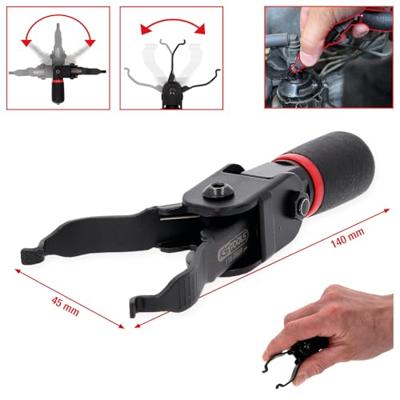 Ontgrendelgereedschap met zwenkbare kop voor snelkoppelingen KS Tools 115.0909