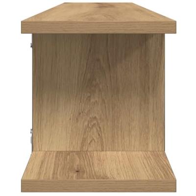 Wandschappen 2 st 75x18x20cm bewerkt hout artisanaal eikenkleur