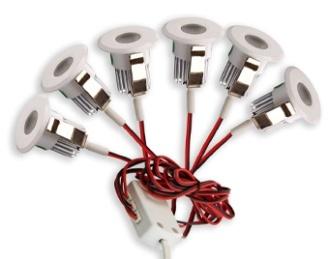 Set 6 LED Inbouwspots 3 Watt - Chroom - 3000K - Dimbaar en gratis trafo