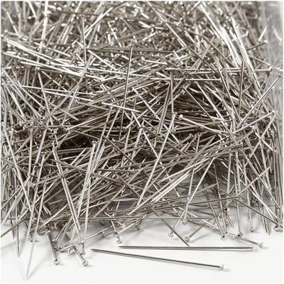 Creativ Company Kopspelden, l: 37 mm, dikte 0,7 mm, ca. 4500 stuk, zilver, 500 gr/ 1 doos