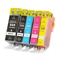 Huismerk Canon PGI-525/CLI-526 Inktcartridges Multipack (2x zwart + 3 kleuren) - thumbnail