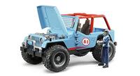 bruder Jeep cross country racer met bestuurder modelvoertuig - thumbnail