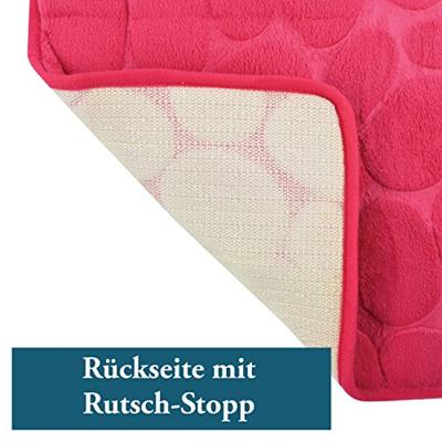 MSV Badkamerkleedje|badmat - kiezel - vloer - fuchsia roze - 50 x 80cm