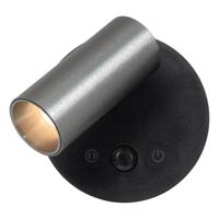 Lucide TONI - Oplaadbare Wandspot / Wandlamp - Accu/Batterij - Ø 8,1 cm - LED Dimb. - CCT - 1x2W 2700K/4000K - Bewegingssensor (uitschakelbaar) - Magnetisch - Grijs ijzer - thumbnail