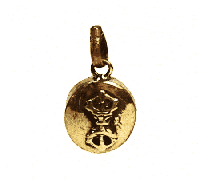 Hanger Ovaalvormig Doosje Dorje Messing - thumbnail