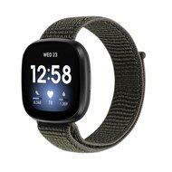 Fitbit Versa 3 & Sense 1 - Sport loop nylon bandje - Donkergroen Fitbit Versa 3 & Sense 1 - Sport loop nylon bandje - Donkergroen