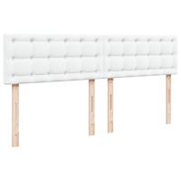Boxspring met matras kunstleer wit 200x200 cm - thumbnail