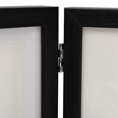VidaXL Fotolijst drieluik 22x15 cm+2x(10x15 cm) zwart