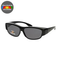 Spectrum polarized overzet zonnebril zwart - thumbnail
