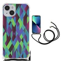 iPhone 14 Shockproof Case Abstract Green Blue - thumbnail