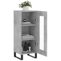 Dressoir 34,5x34x90 cm bewerkt hout betongrijs - thumbnail